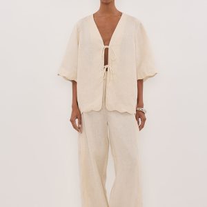 SANDSTONE LINEN PANT